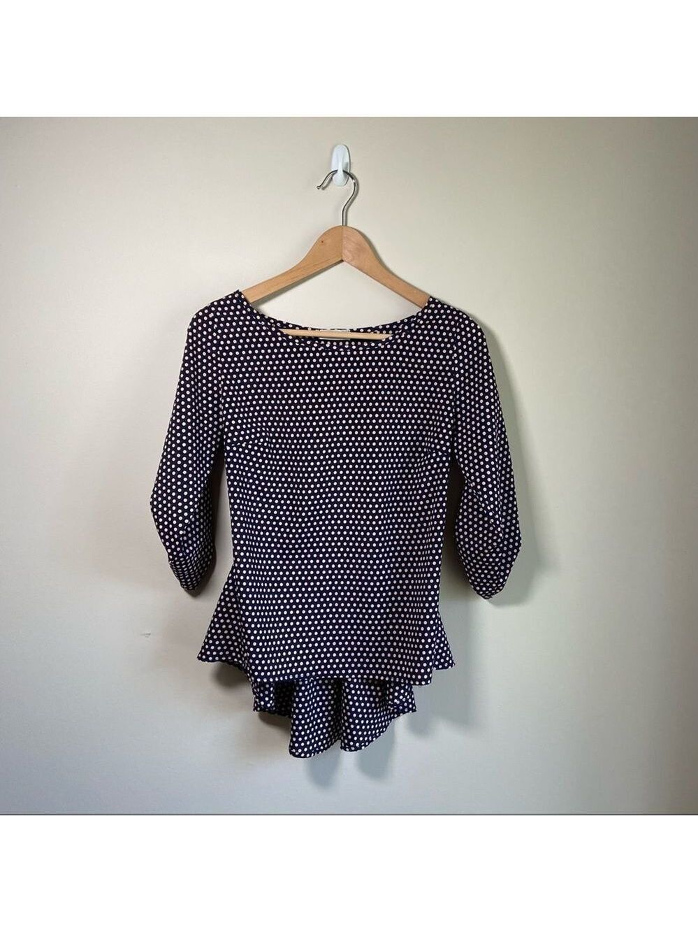 Lette USA Small Navy Daisy Print Cinched Waist